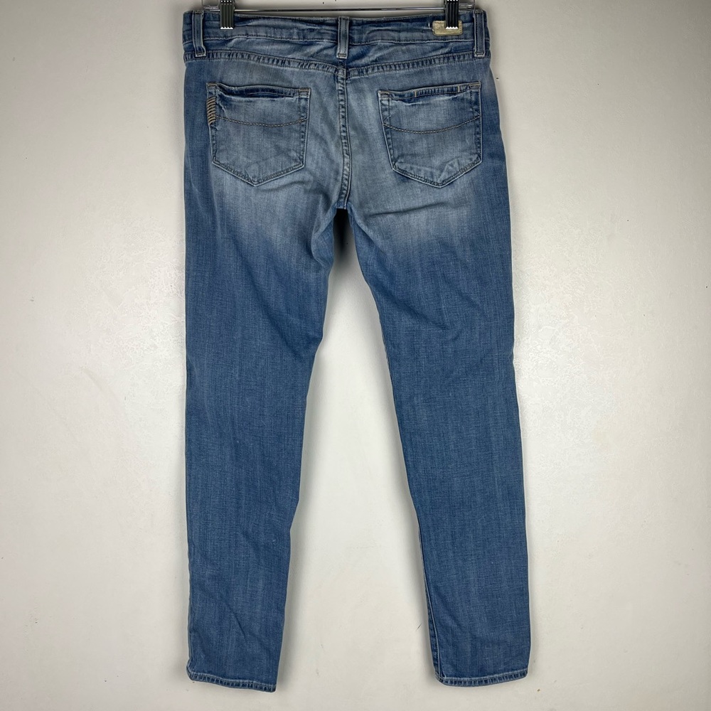 Paige Roxbury Low Rise Peg Leg Jeans Skinny Light Blue Denim Pockets 29 Casual - Picture 5 of 11